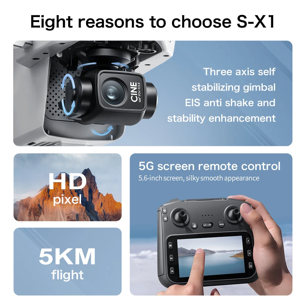 SkyPilot S-X1 8K GPS Drone