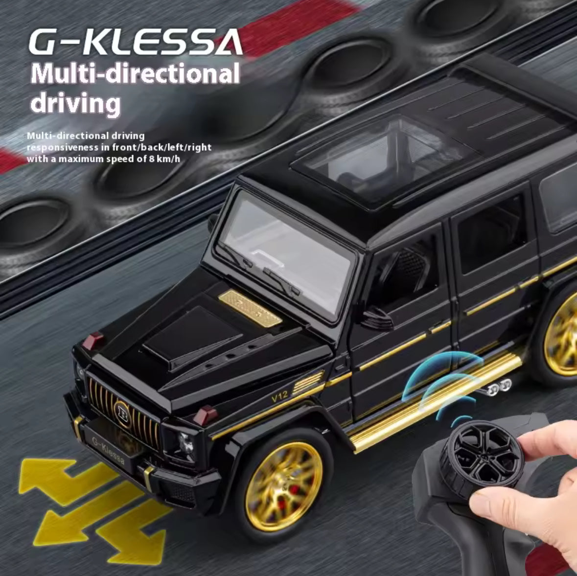 1:24 G63 RC Cars Off Road SUV Alloy Metal Diecast Model Vehicle Classic Simulation Outdoor Radio Remote Control Car Holiday Gift