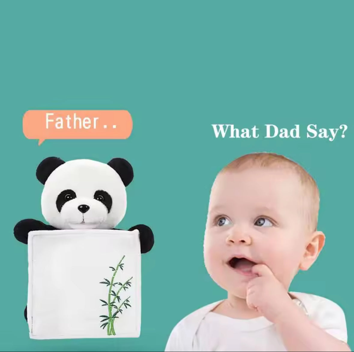 Cute hide and seek panda