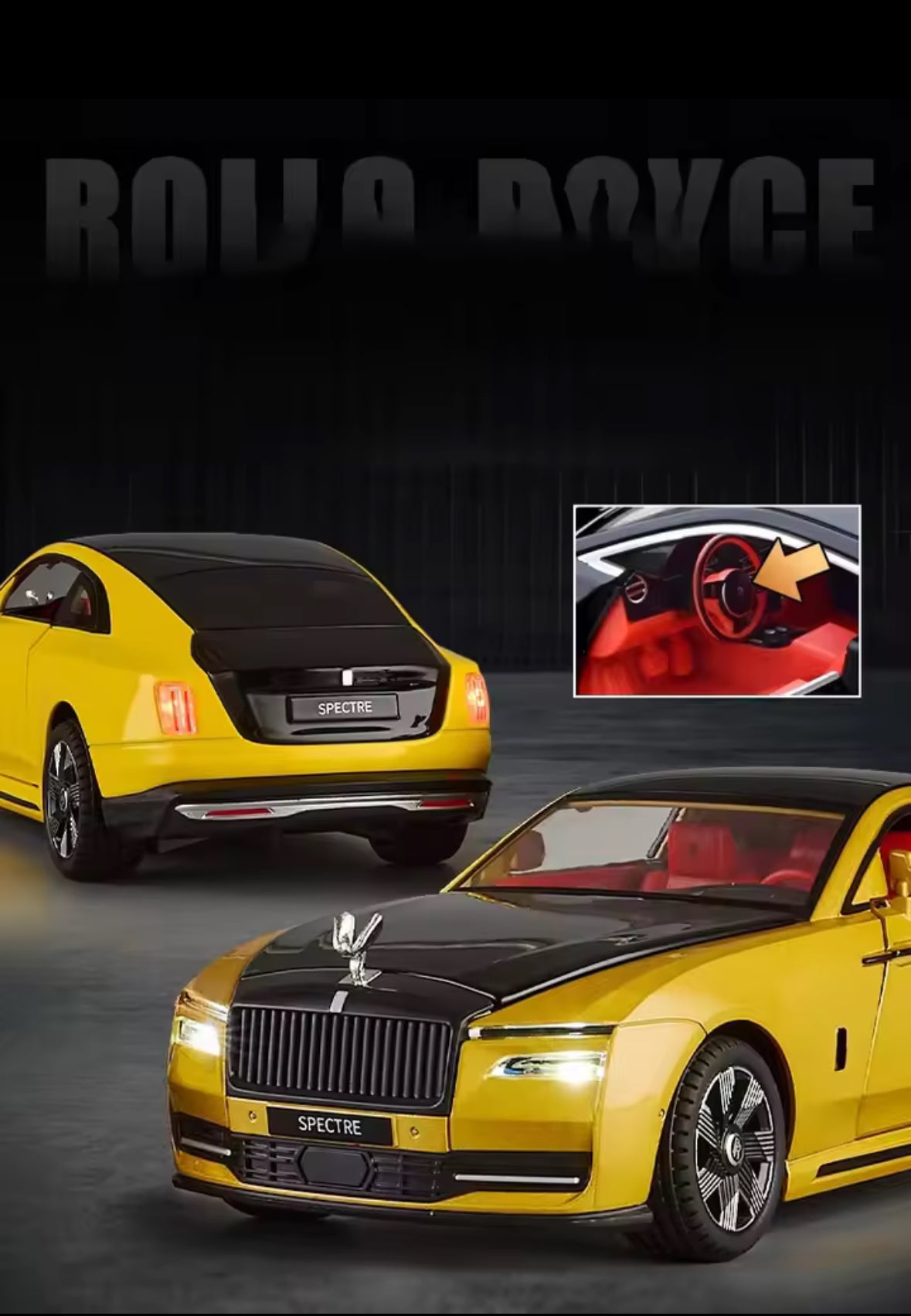 1:24 Rolls Royce Spectre Alloy Diecast Model Car Sound & Light Collection Gifts Christmas Present For Boyfriend Birthday Gifts