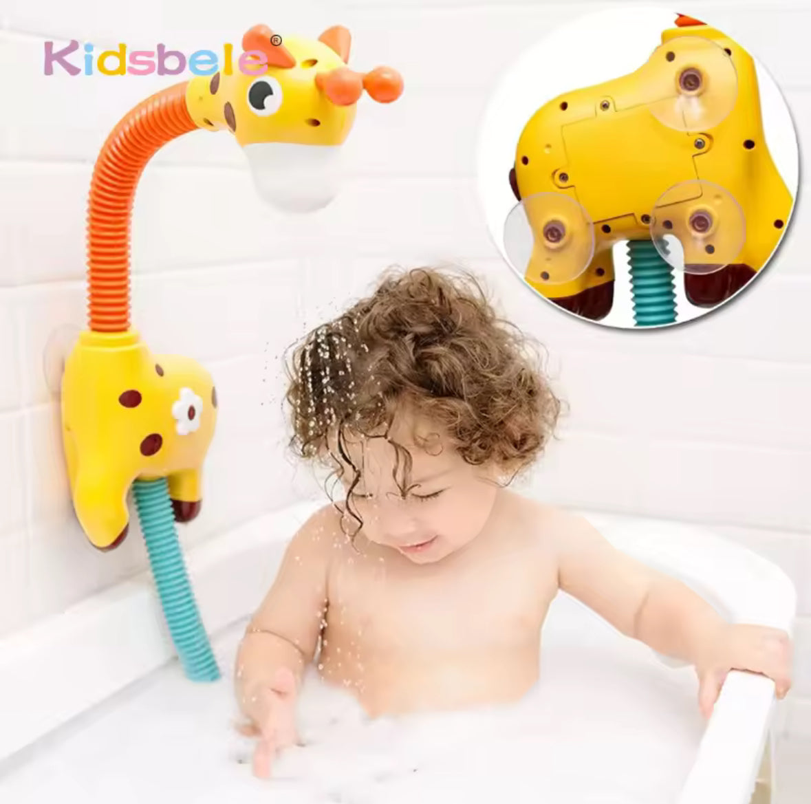 Bath Toys for Toddlers Giraffe Shower Water Pump Cute Sprinkler Bathtub Toy for Boys Girls Kids Gifts