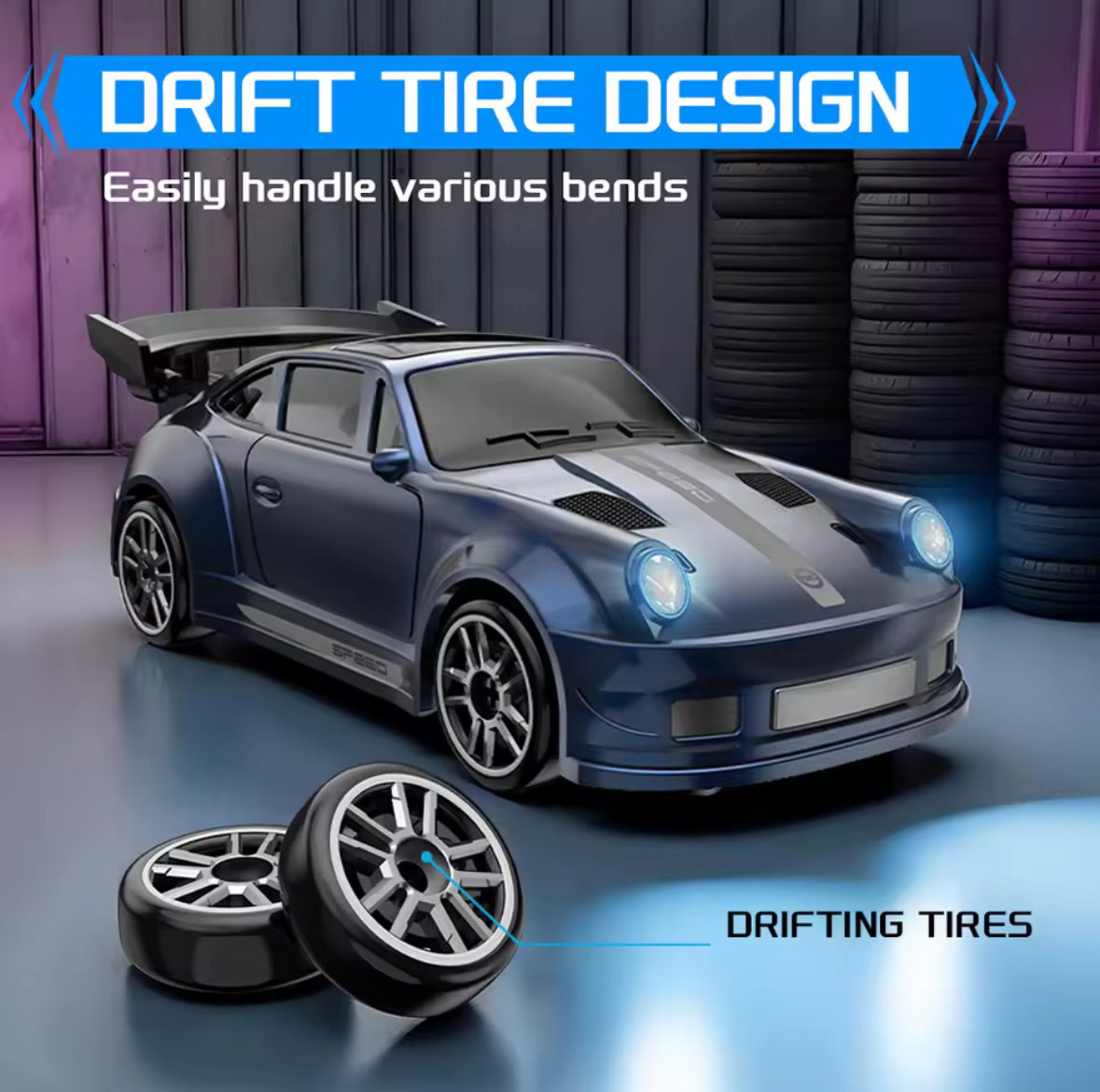 New 1/64 2.4G High Speed Drift Car 4WD Remote Control Car Four Wheel Drive Radio Controlled Mini Racing Model Toys For Kids Gift