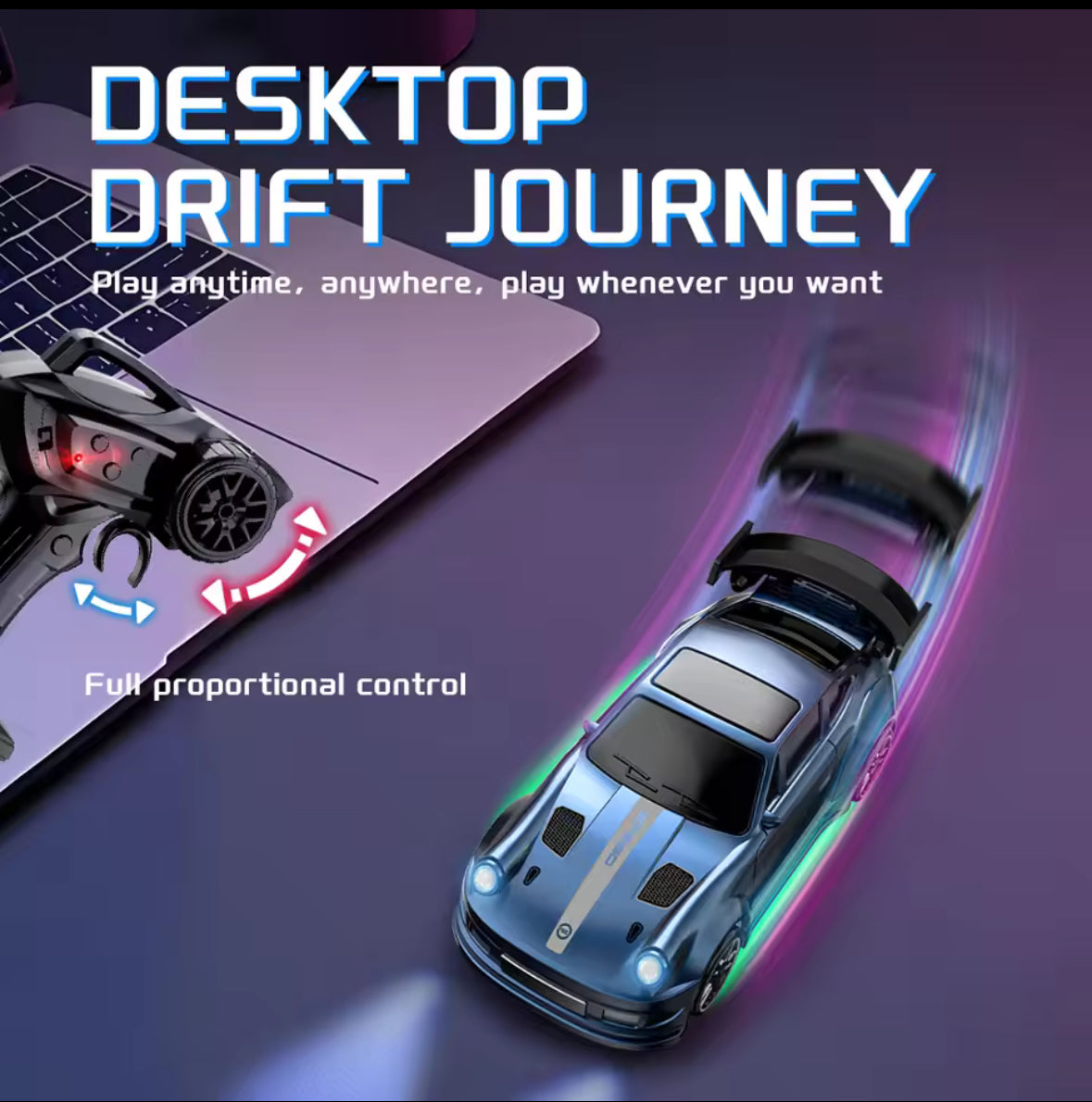 New 1/64 2.4G High Speed Drift Car 4WD Remote Control Car Four Wheel Drive Radio Controlled Mini Racing Model Toys For Kids Gift