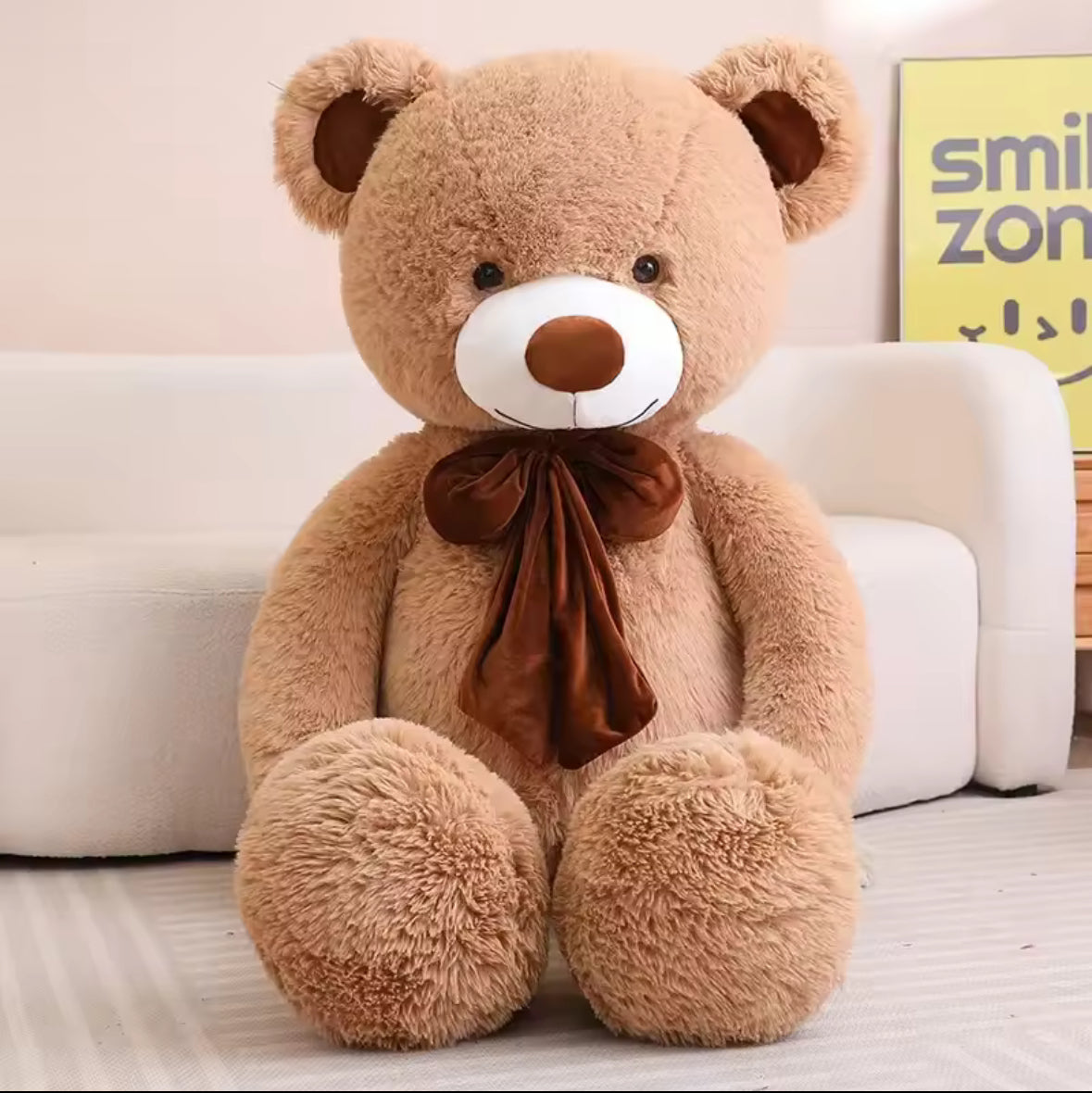 Teddy Bear With Bowknot Stuffed Animals Bear Plush Toys Doll Pillow Kids Lovers Birthday Baby Gift(80cm)