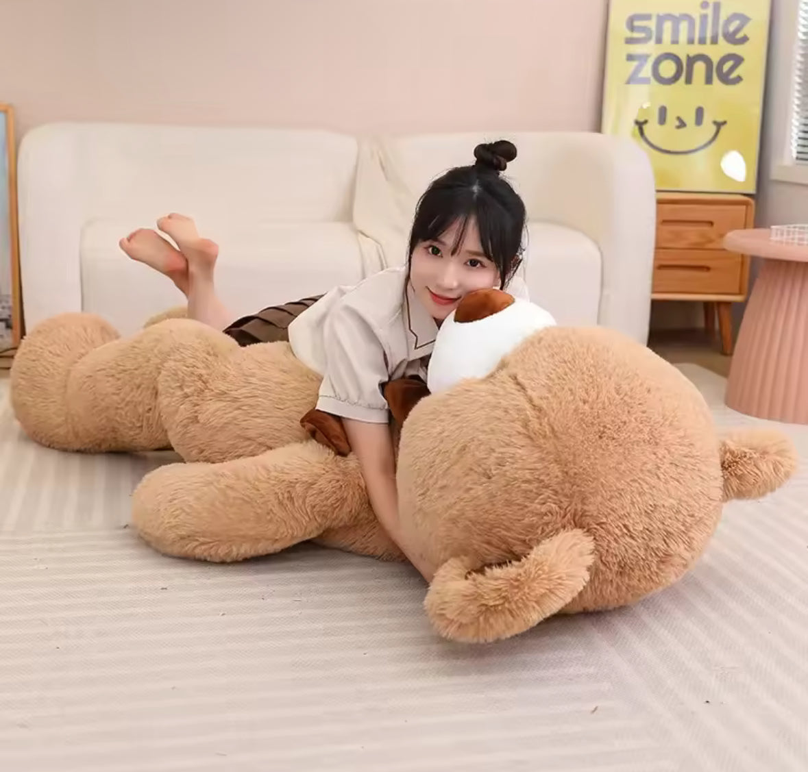 Teddy Bear With Bowknot Stuffed Animals Bear Plush Toys Doll Pillow Kids Lovers Birthday Baby Gift(80cm)