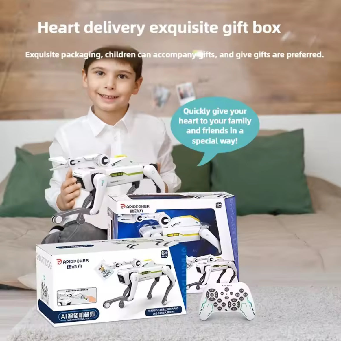 Intelligent Rc Robot Dog,voice Dialogue Programming Remote Control Car Toy,rc Cars Toys for Boys