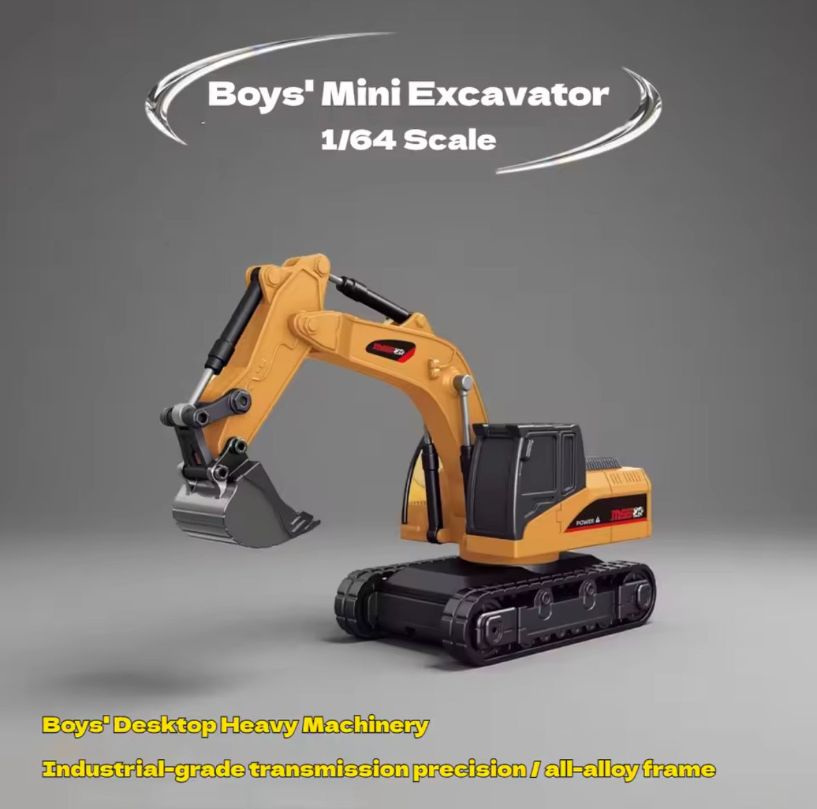 New 1/64 Remote-Controlled Alloy Simulation Excavator Mini Excavator Desktop Toy Model Series Boy Gift