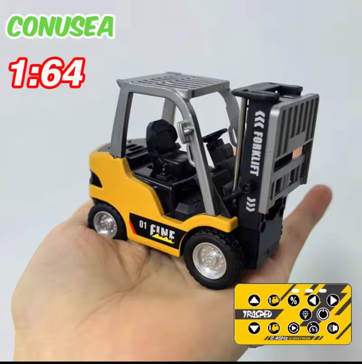 1:64 RC Alloy Forklift – Mini Engineering Series