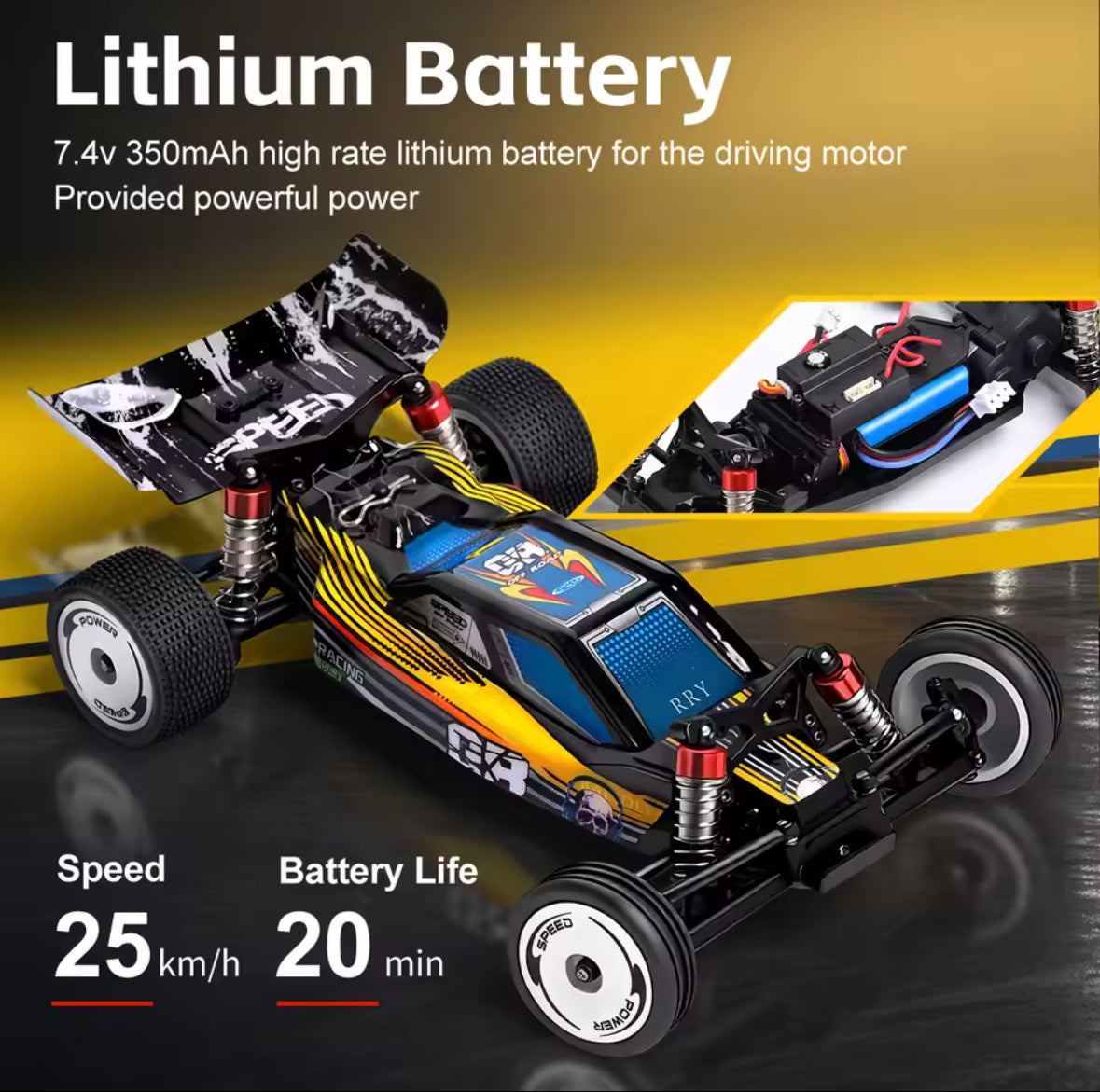 WLtoys 244016 25KM/H High Speed Remote Control Car 1/24 Scale 2WD Drift Racing Toy 2.4G All Terrain Electric Christmas Gift