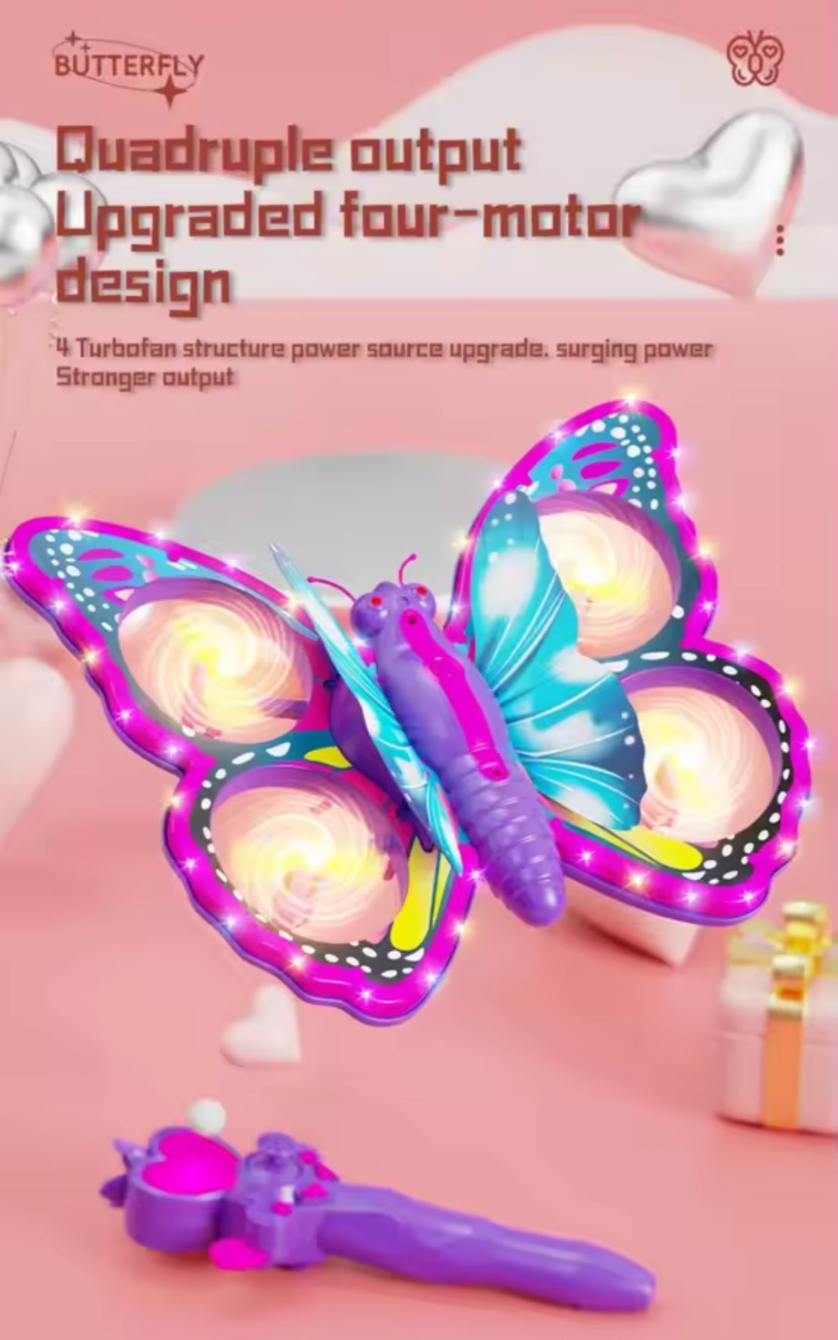 Butterfly Remote Control Drone Quadcopter Children Plane Toy Flight Model Airplane Toy Gift Kid Girl Adult