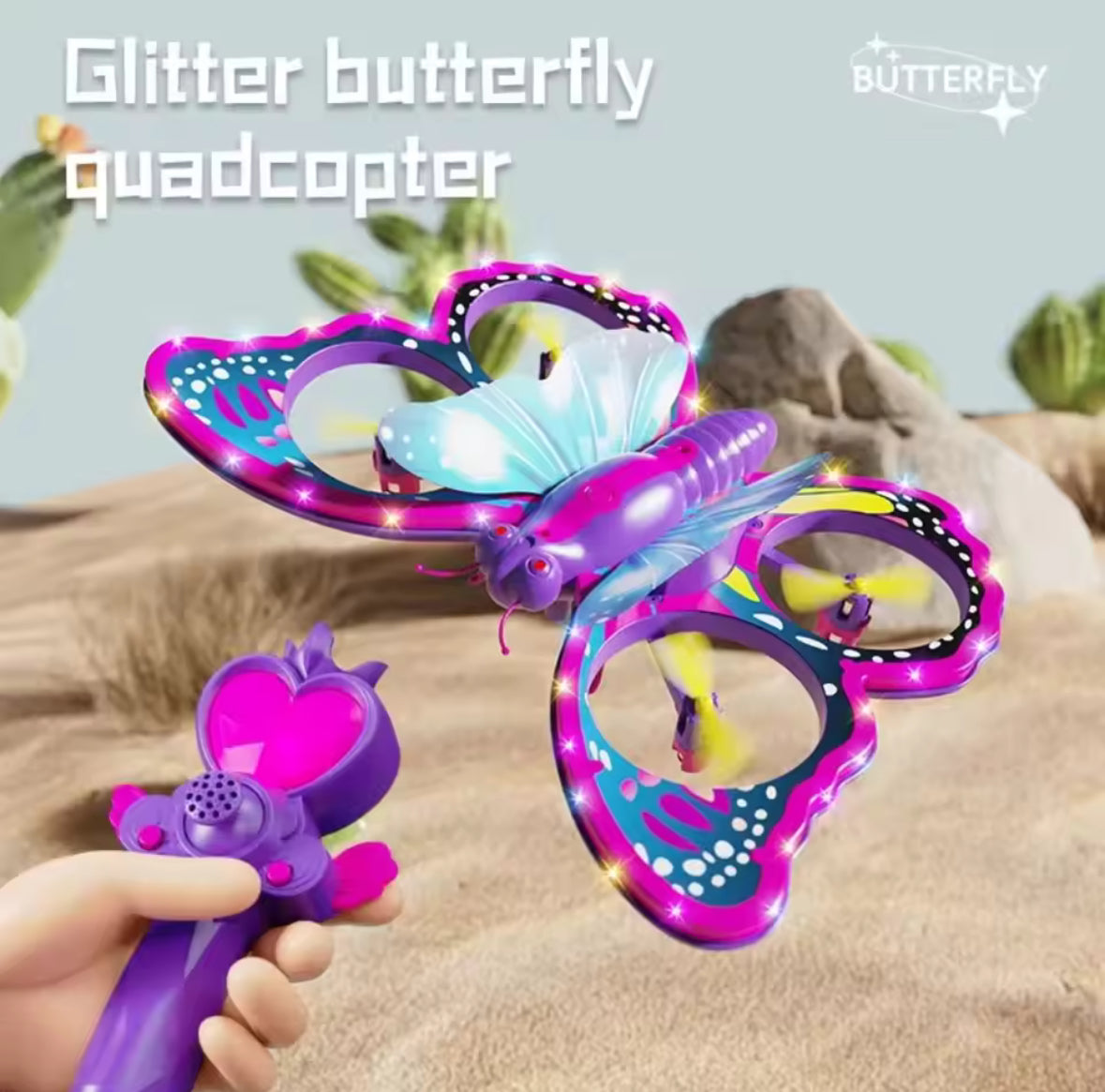 Butterfly Remote Control Drone Quadcopter Children Plane Toy Flight Model Airplane Toy Gift Kid Girl Adult