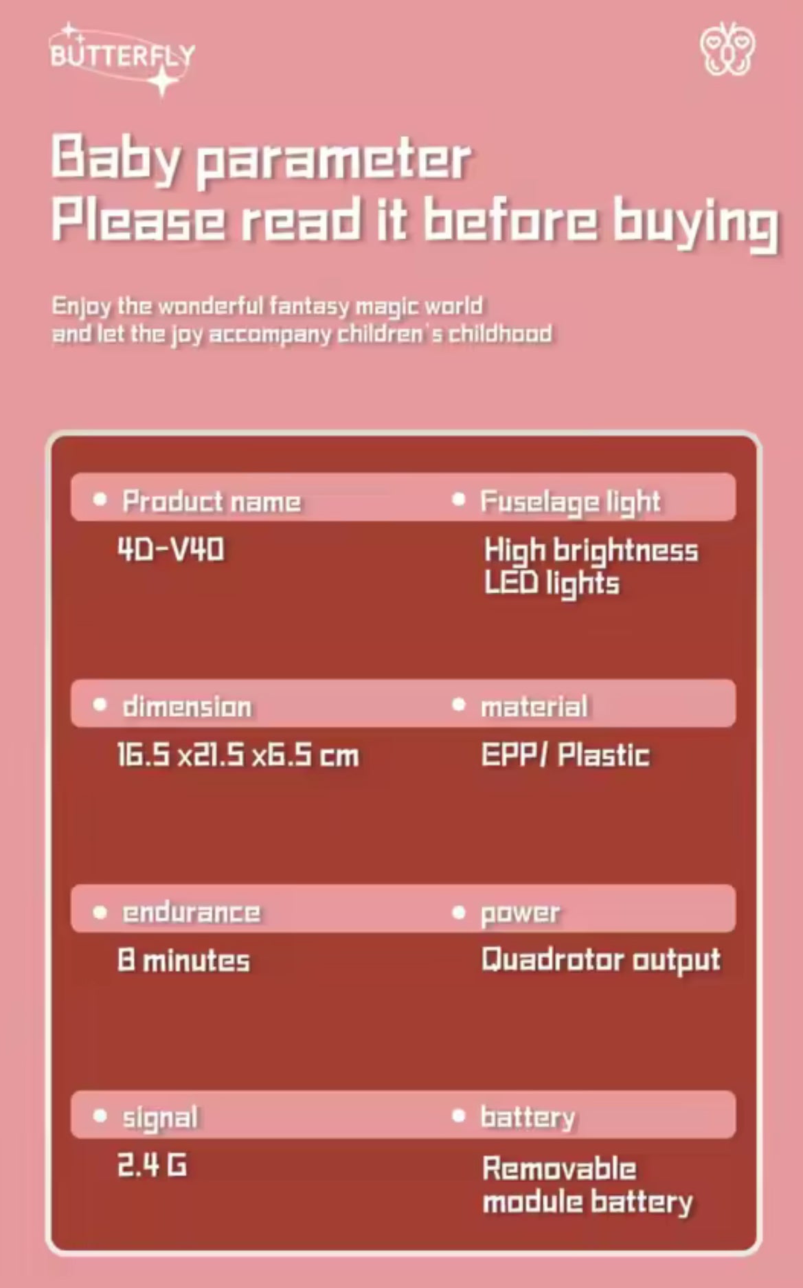 Butterfly Remote Control Drone Quadcopter Children Plane Toy Flight Model Airplane Toy Gift Kid Girl Adult