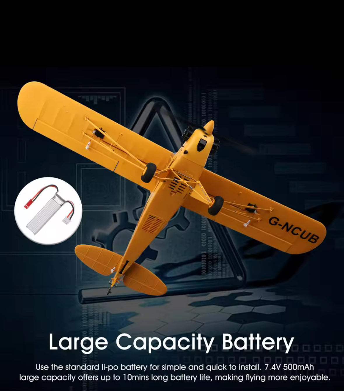 RC Plane RTF 2.4G Brushless Motor 3D/6G Remote Control Airplane Wltoys A160 Upgraded J3-CUB Ready To Fly