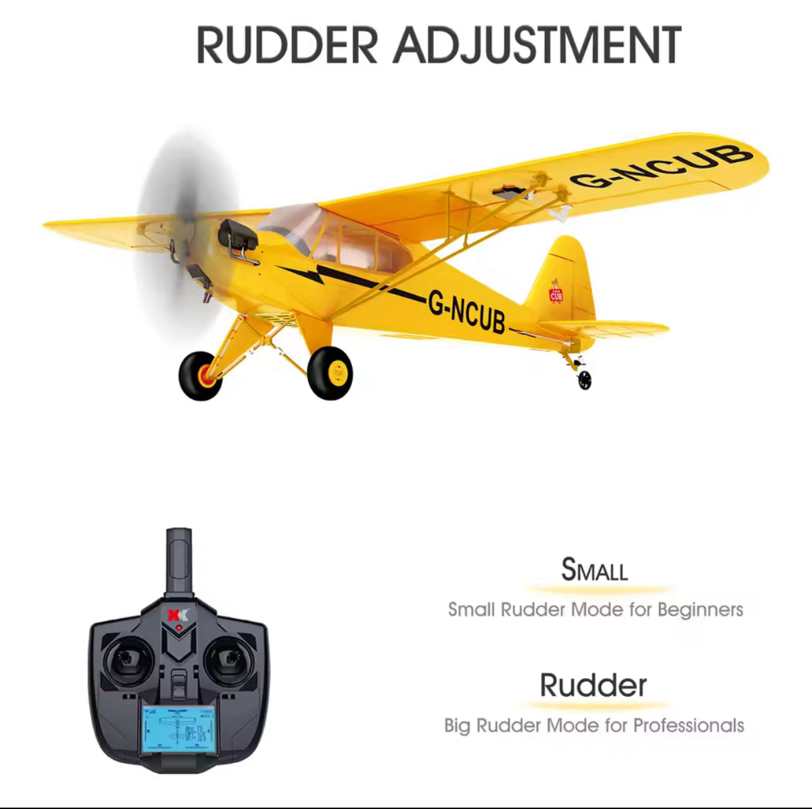 RC Plane RTF 2.4G Brushless Motor 3D/6G Remote Control Airplane Wltoys A160 Upgraded J3-CUB Ready To Fly