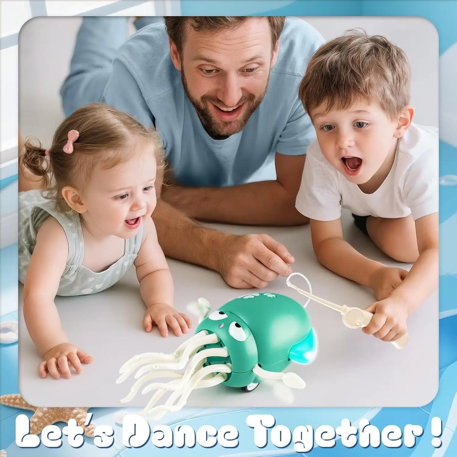 Electric Dancing Octopus Toy Kids Sound and Light Obstacle Avoidance Crawling Simulated Octopus Baby Fun Interactive Toys