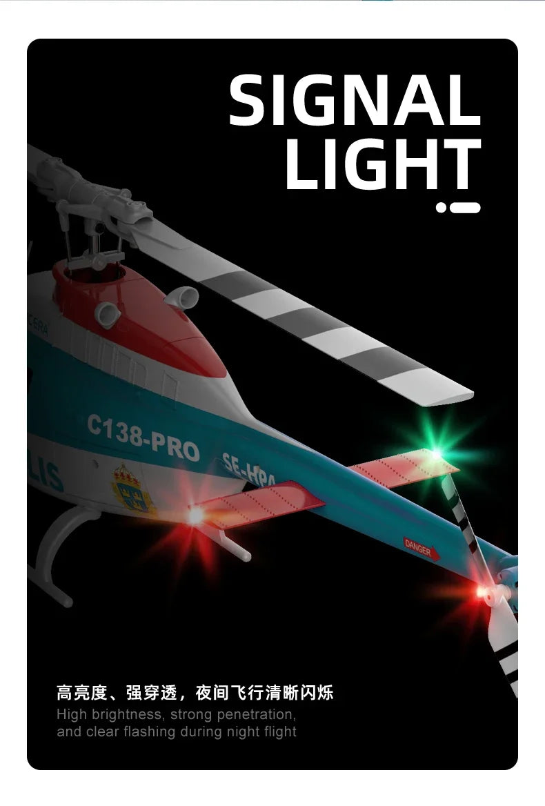 RC ERA In stock 2025 new Bell 206 C138 PRO brushless version remote control helicopter model helicopter like real RC drone