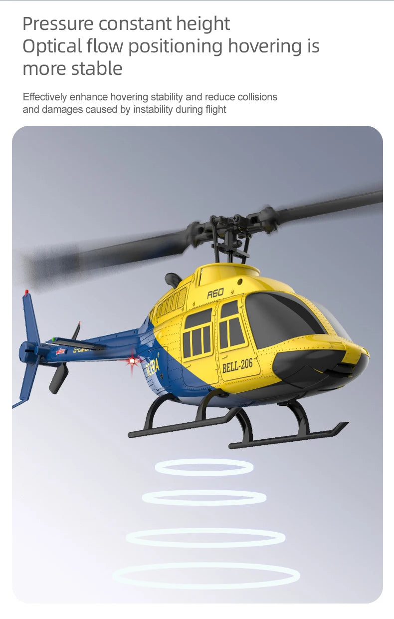 RC Plane 2025 RC ERA A60 1:42remote-controlled aircraft  Bell 206 helicopter optical flow positioning 2.4g original