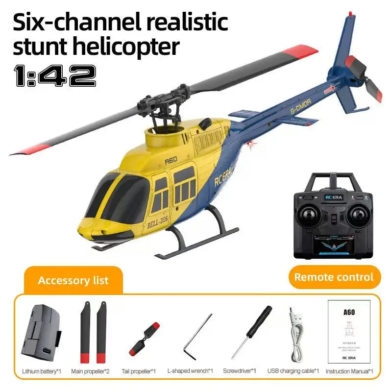 RC Plane 2025 RC ERA A60 1:42remote-controlled aircraft  Bell 206 helicopter optical flow positioning 2.4g original