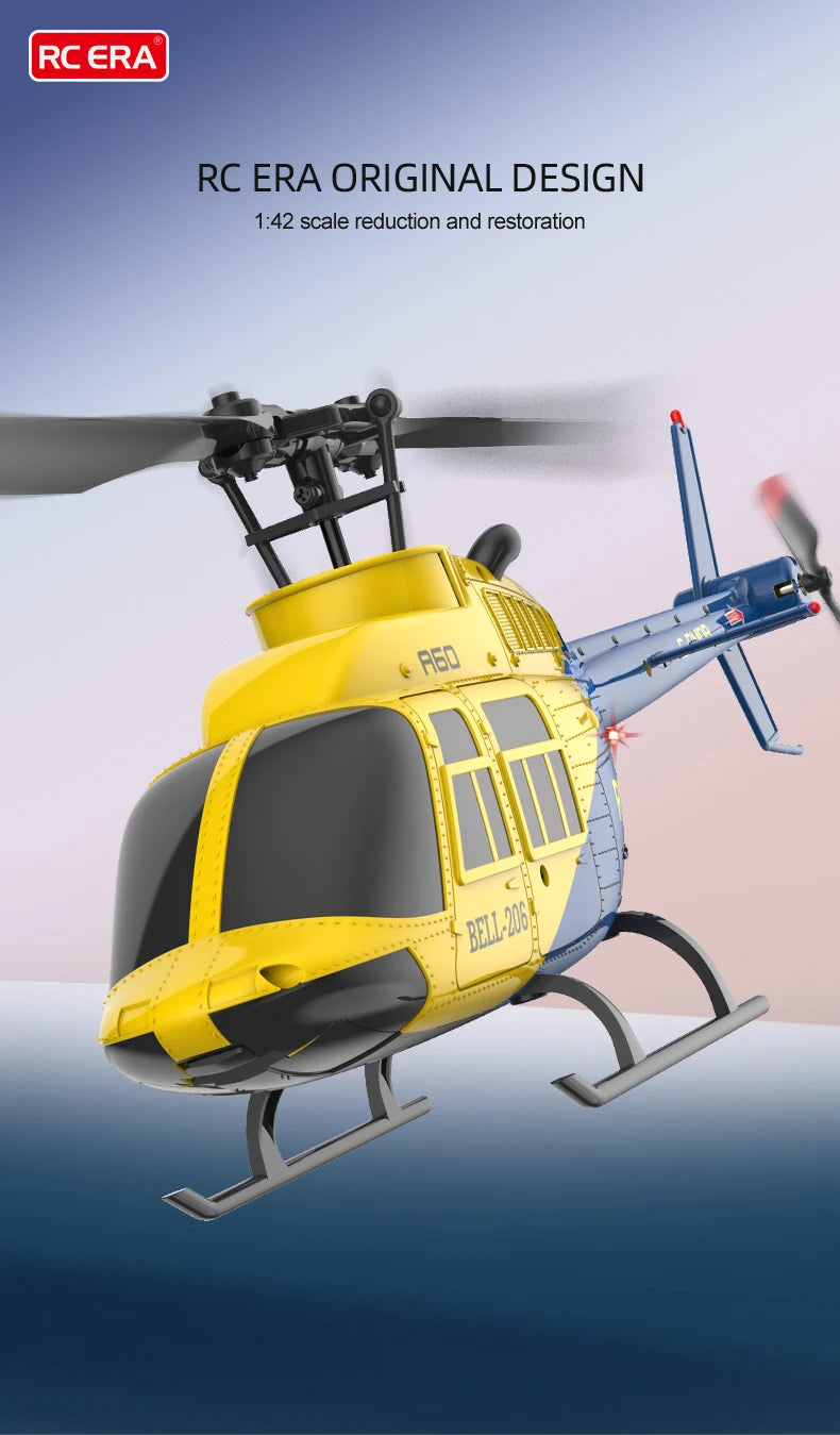 RC Plane 2025 RC ERA A60 1:42remote-controlled aircraft  Bell 206 helicopter optical flow positioning 2.4g original