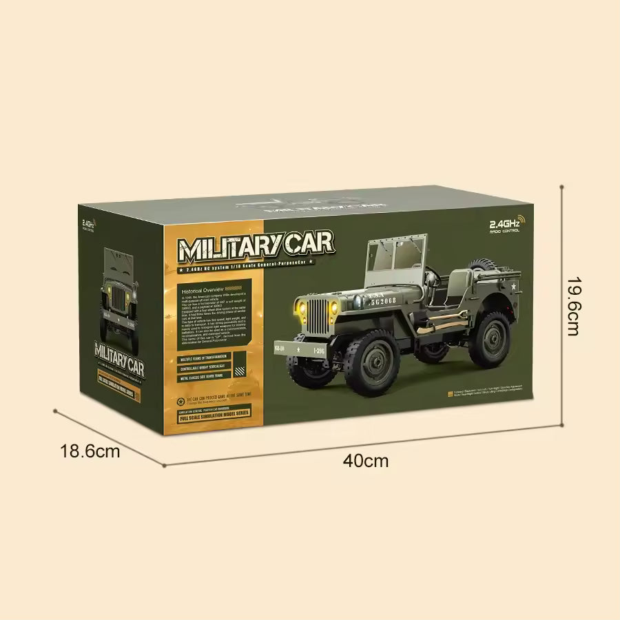 1:10 RC Military Jeep – 4WD Crawler Adventure Truck