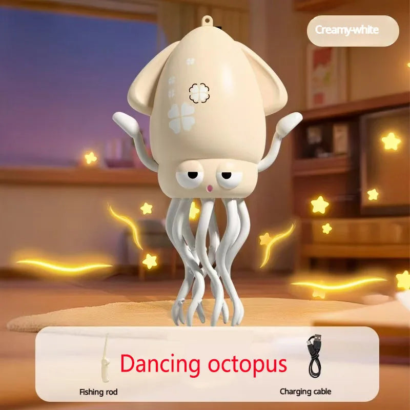 Electric Dancing Octopus Toy Kids Sound and Light Obstacle Avoidance Crawling Simulated Octopus Baby Fun Interactive Toys