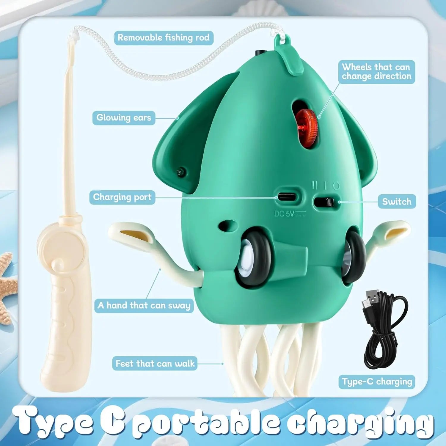 Electric Dancing Octopus Toy Kids Sound and Light Obstacle Avoidance Crawling Simulated Octopus Baby Fun Interactive Toys
