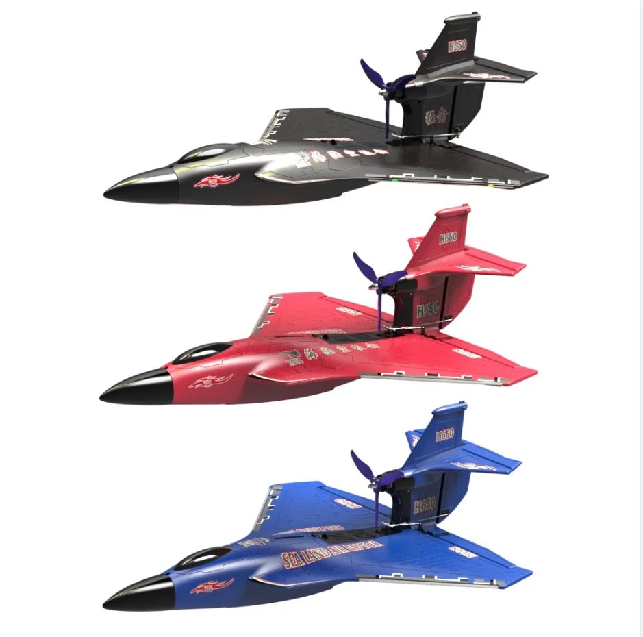 New H650 Big Size Rc Plane Water Proof And Fall Resistant Land And Air Raptor Rc Raptor Fixed Wing Foam Aircraft Outdoor Glider