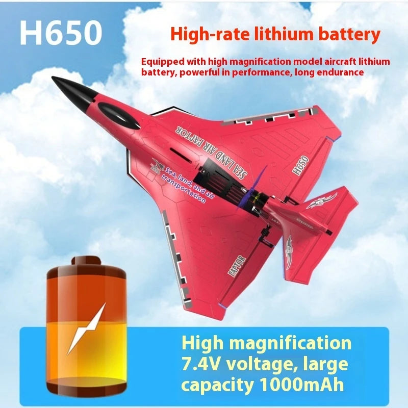 New H650 Big Size Rc Plane Water Proof And Fall Resistant Land And Air Raptor Rc Raptor Fixed Wing Foam Aircraft Outdoor Glider