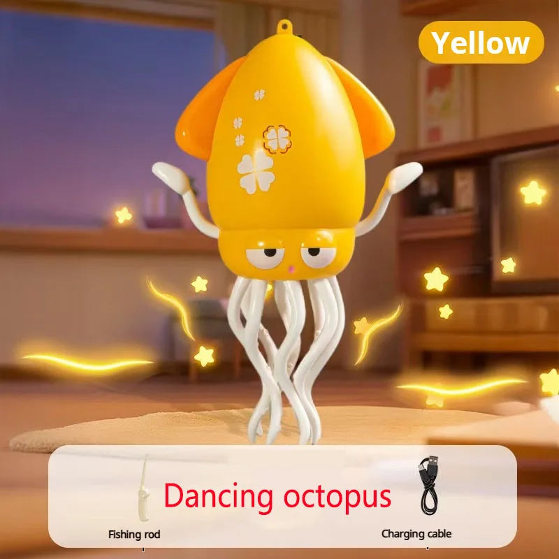 Electric Dancing Octopus Toy Kids Sound and Light Obstacle Avoidance Crawling Simulated Octopus Baby Fun Interactive Toys