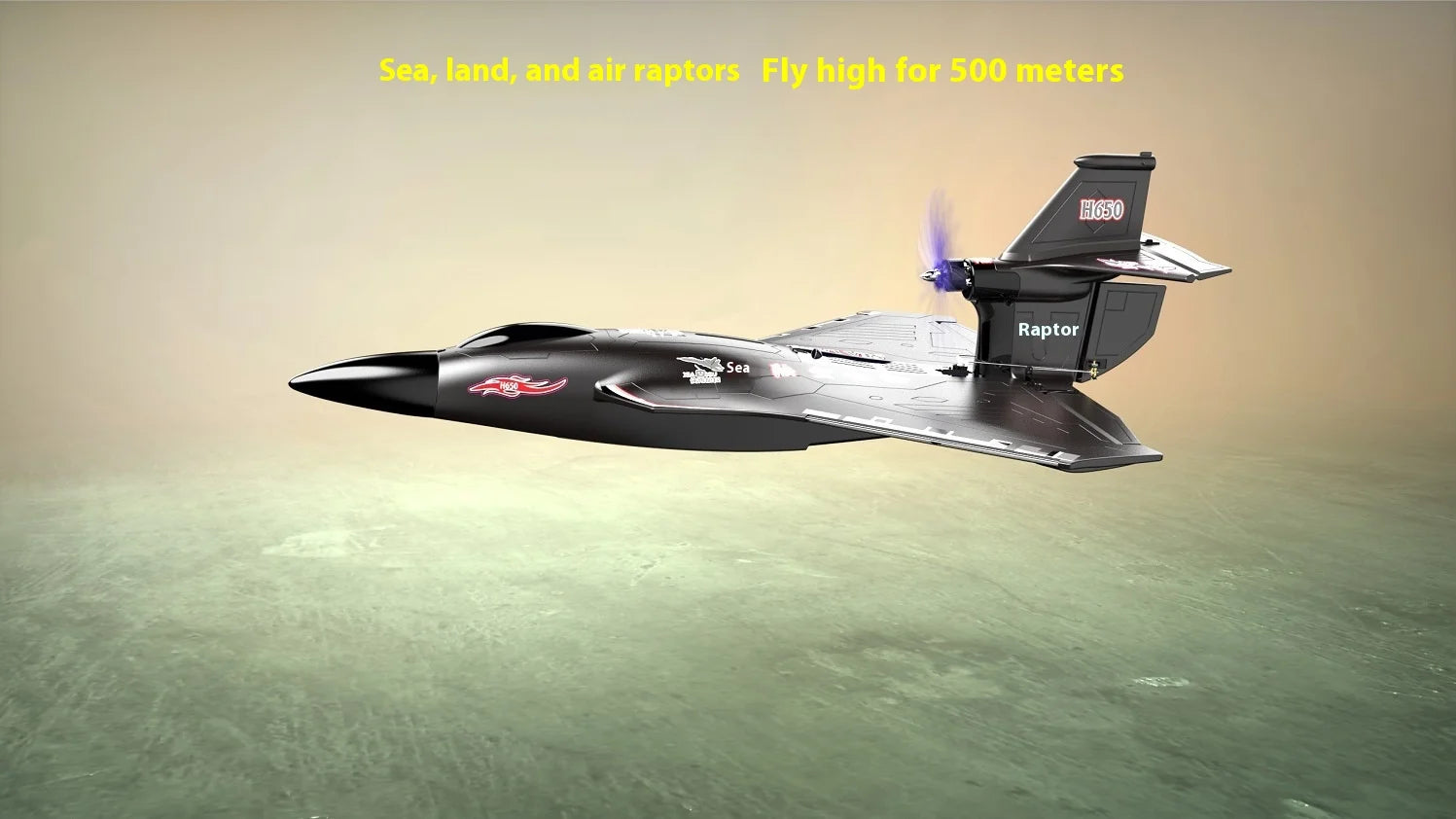 New H650 Big Size Rc Plane Water Proof And Fall Resistant Land And Air Raptor Rc Raptor Fixed Wing Foam Aircraft Outdoor Glider