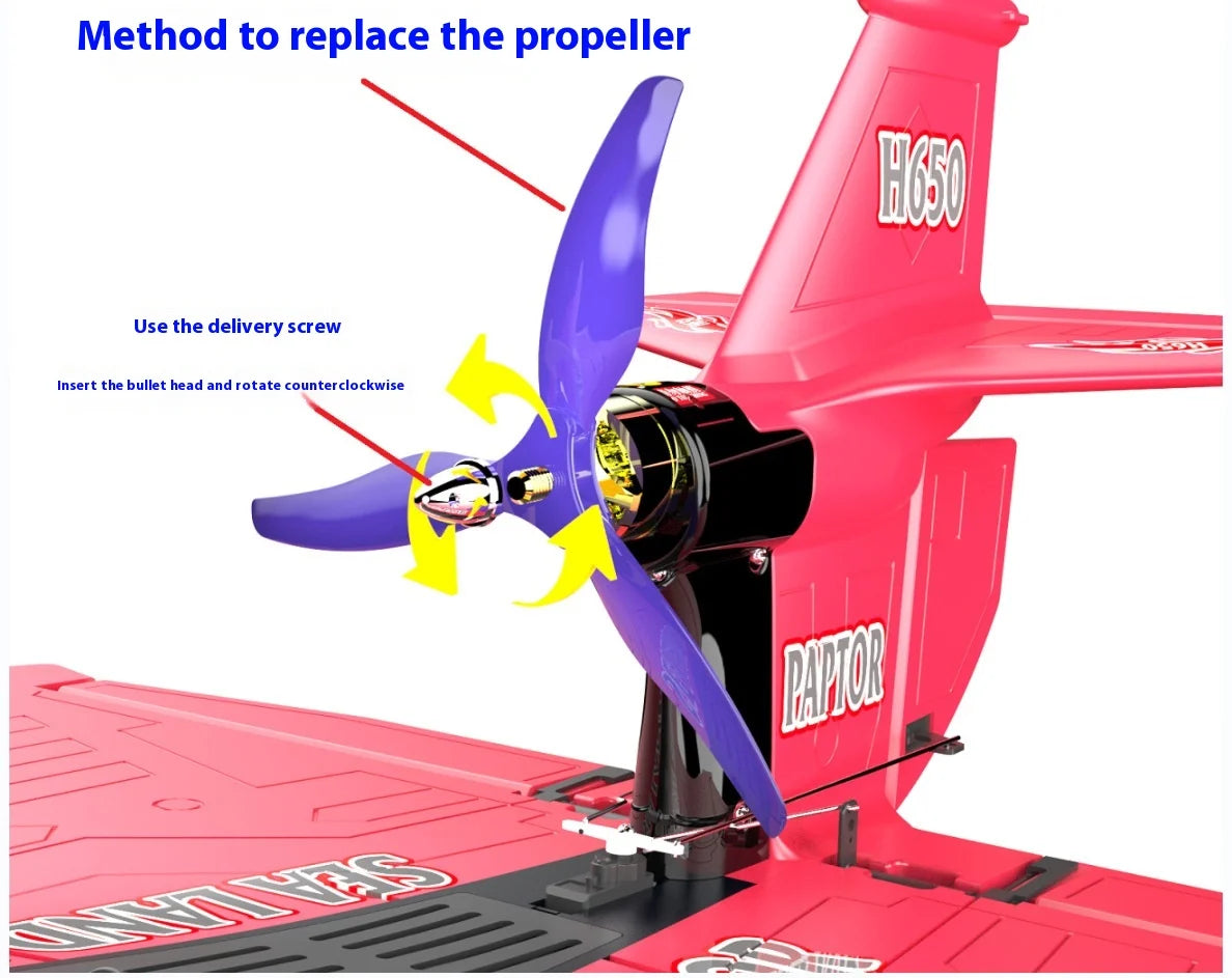 New H650 Big Size Rc Plane Water Proof And Fall Resistant Land And Air Raptor Rc Raptor Fixed Wing Foam Aircraft Outdoor Glider