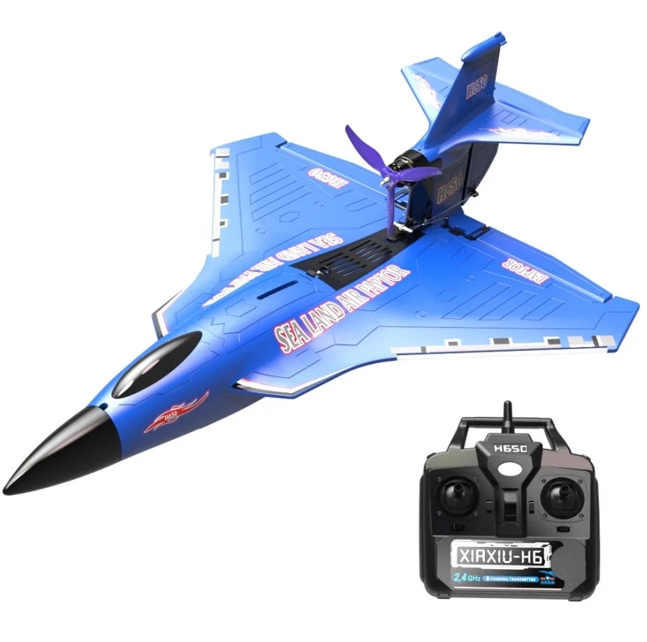 New H650 Big Size Rc Plane Water Proof And Fall Resistant Land And Air Raptor Rc Raptor Fixed Wing Foam Aircraft Outdoor Glider
