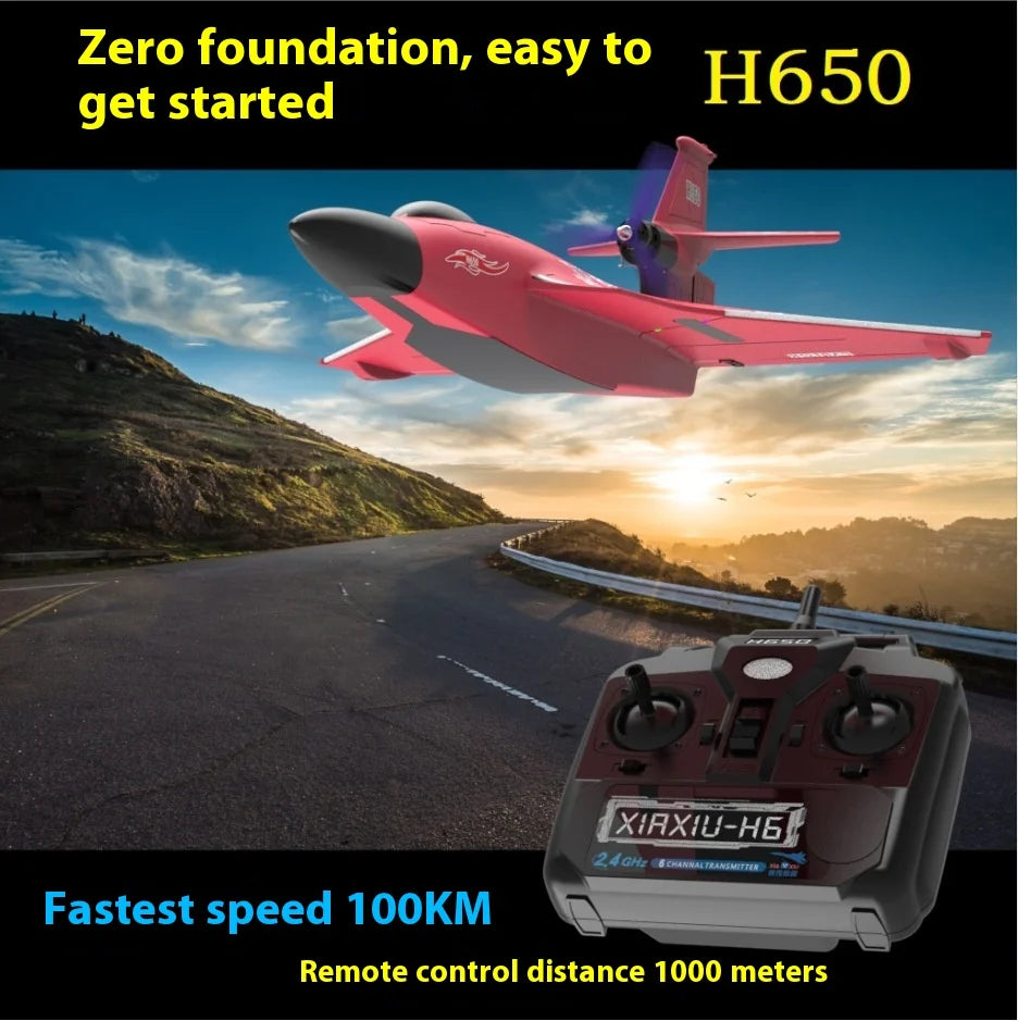 New H650 Big Size Rc Plane Water Proof And Fall Resistant Land And Air Raptor Rc Raptor Fixed Wing Foam Aircraft Outdoor Glider