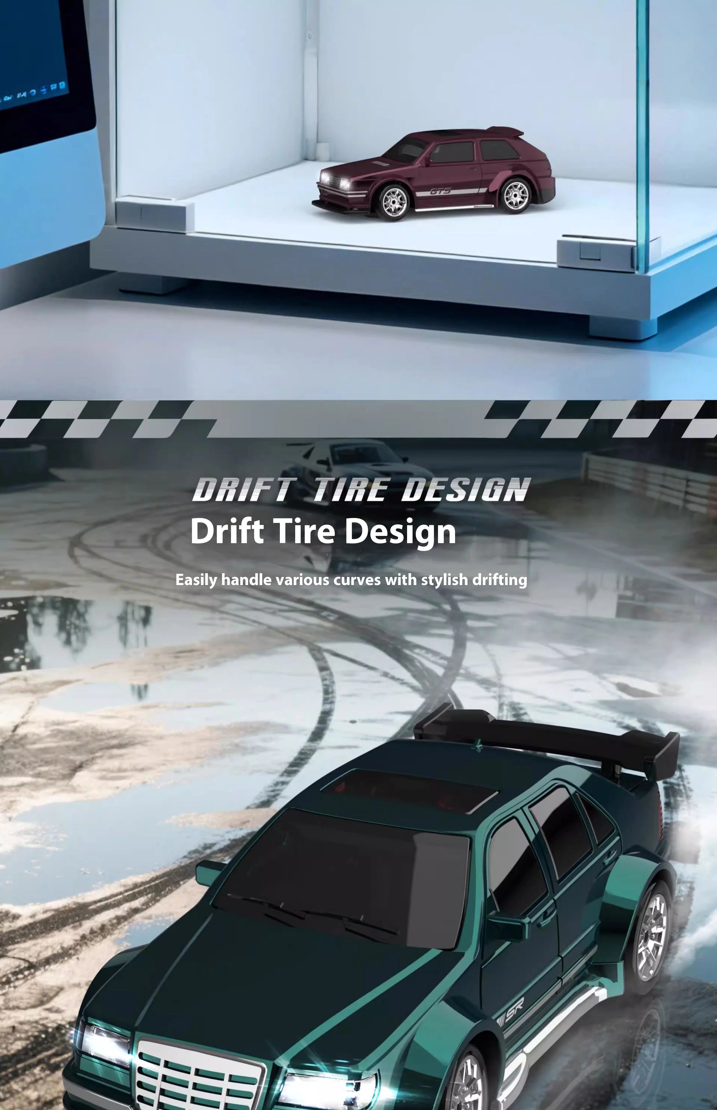 Rc Cars 1:43 Full-Scale Four-Wheel Drive High-Speed Drift Car Remote Control Car 2.4g With Gyroscope Mini Remote Control Car Toy