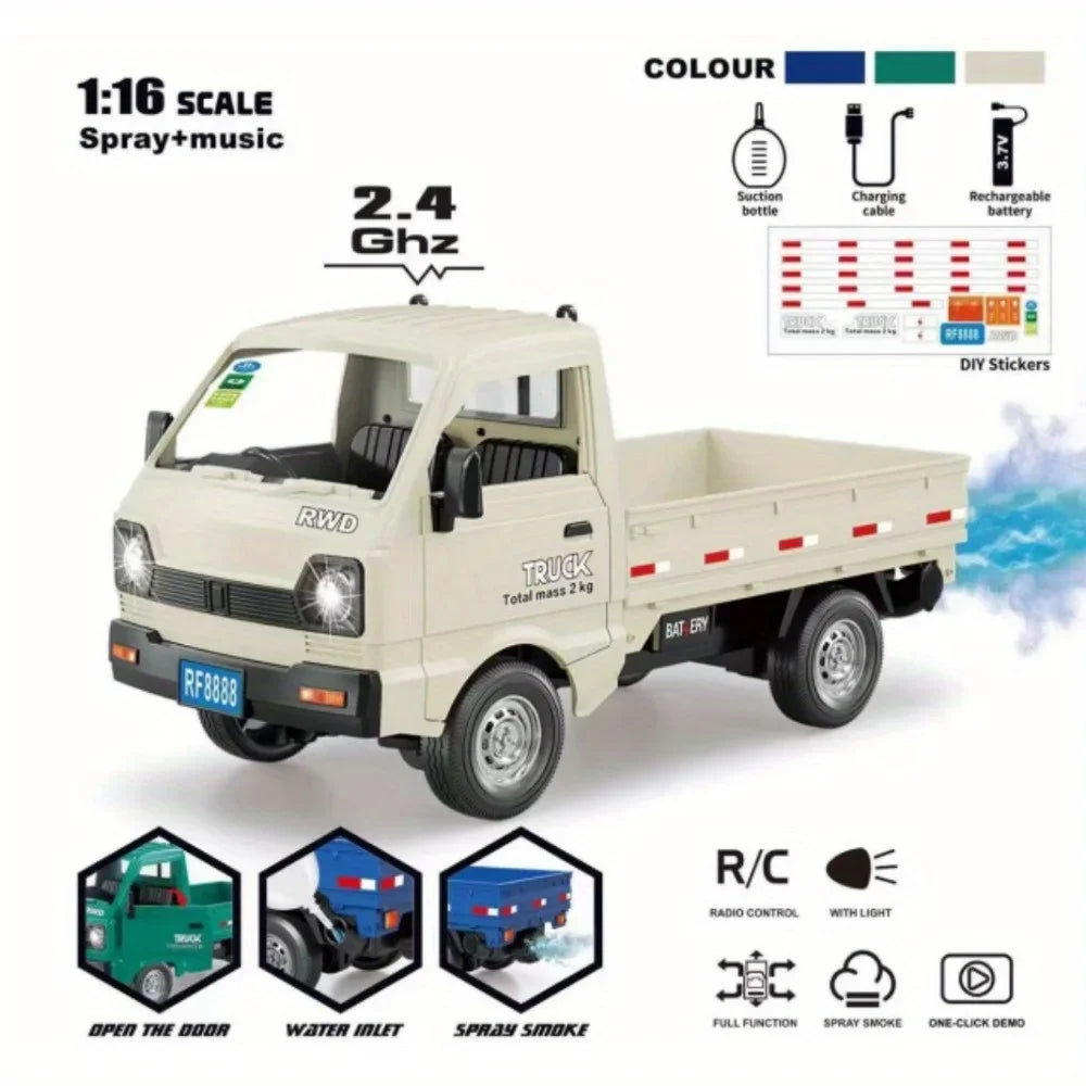 RC truck 1/16 remote control car RTR, RC drift car, RWD 2.4G proportional throttle steering two speed 260 motor upgrade chassis